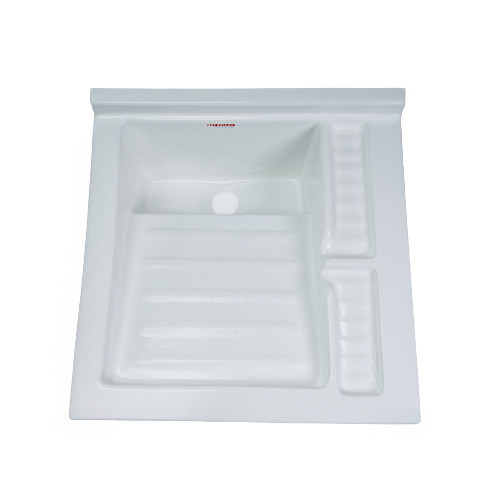 LAVARROPA POZO PEQUEÑO Y JABONERA 51 x 52 cm con flauta | FIBRARV