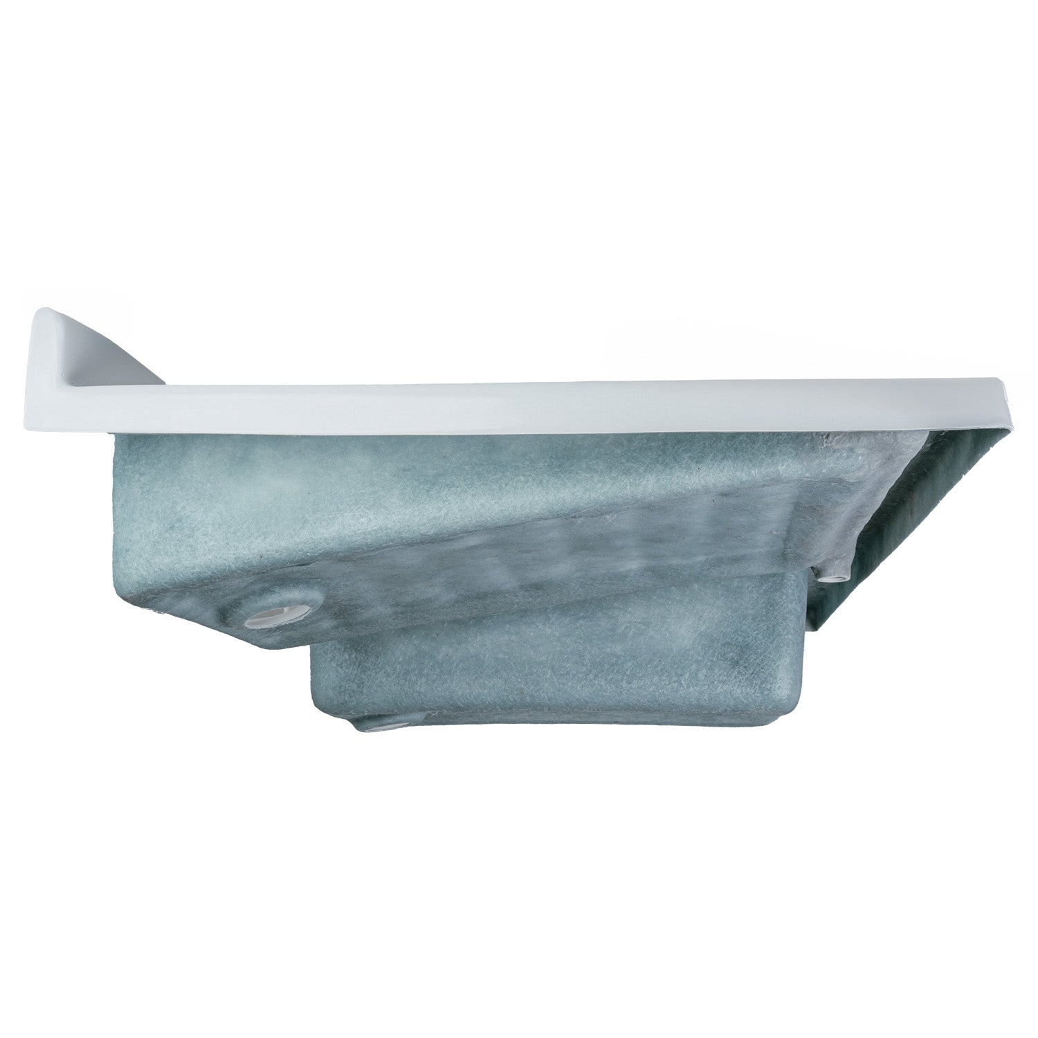 LAVARROPA DUAL POZO DERECHO 61 x 80  cm con flauta | FIBRARV